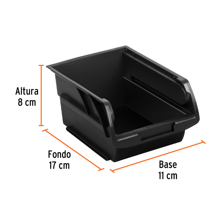 Gaveta apilable de plástico, 17 x 11 x 8 cm, Truper 10889 GAV-2