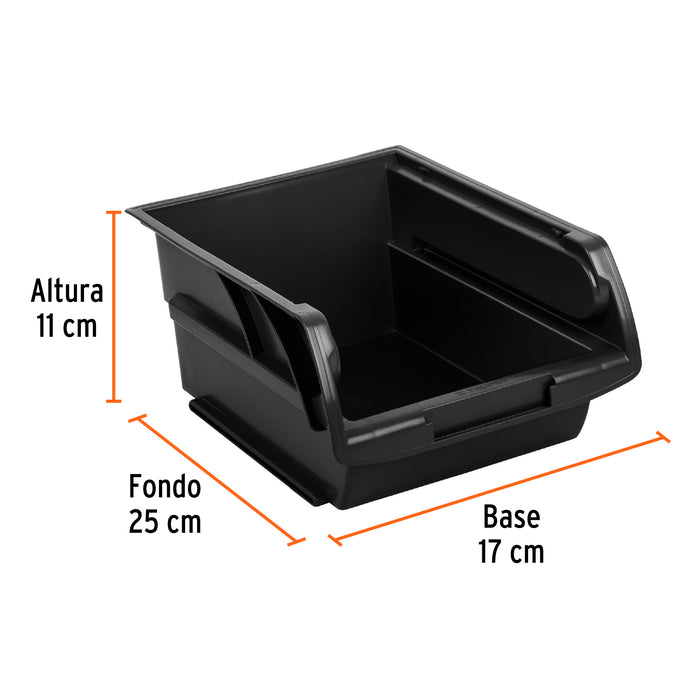 Gaveta apilable de plástico, 25 x 17 x 11 cm, Truper 10890 GAV-3