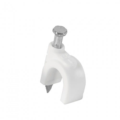 Bolsa con 500 grapas blancas de 10 mm para cable redondo 43043 GCU-10BG