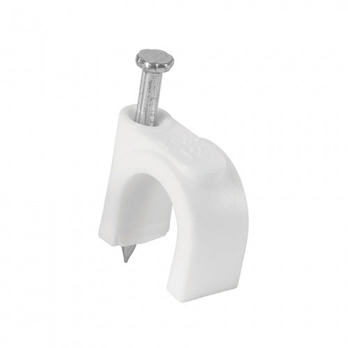 Bolsa con 20 grapas blancas de 10 mm para cable redondo 48274 GCU-10B