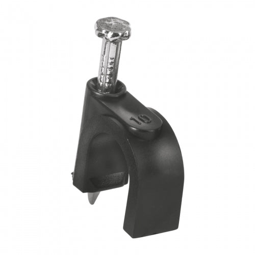 Bolsa con 20 grapas negras de 10 mm para cable redondo 48282 GCU-10N