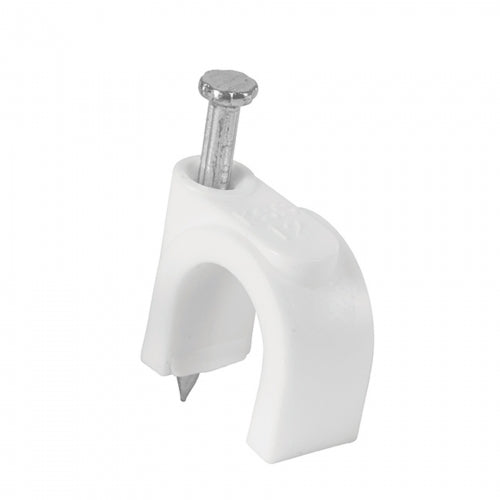 Bolsa con 20 grapas blancas de 12 mm para cable redondo 48275 GCU-12B