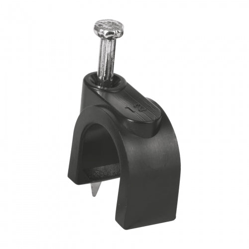 Bolsa con 20 grapas negras de 12 mm para cable redondo 48283 GCU-12N