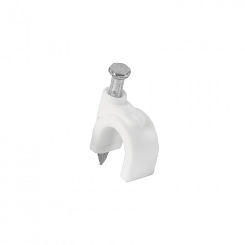 Bolsa con 500 grapas blancas de 6 mm para cable redondo 43041 GCU-6BG
