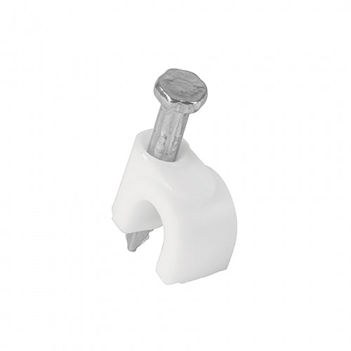 Bolsa con 20 grapas blancas de 6 mm para cable redondo 48272 GCU-6B