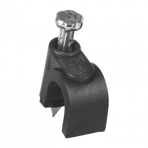 Bolsa con 20 grapas negras de 6 mm para cable redondo 48270 GCU-6N