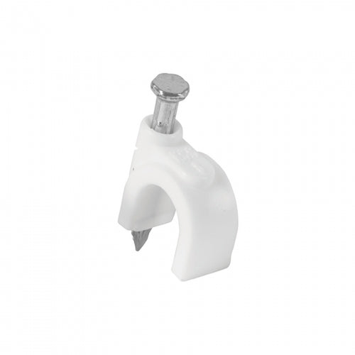 Bolsa con 500 grapas blancas de 8 mm para cable redondo 43042 GCU-8BG