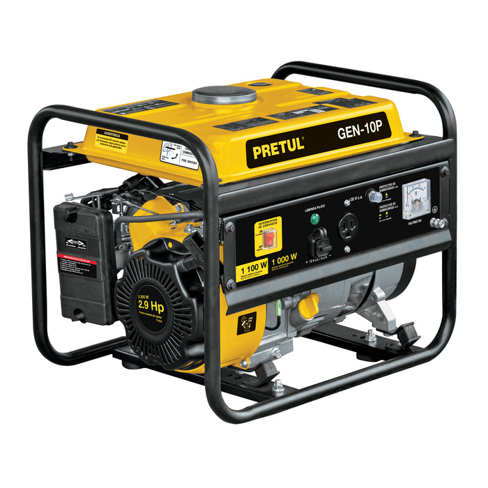 Generador portátil 1.1 kW motor a gasolina, Pretul 26033 GEN-10P