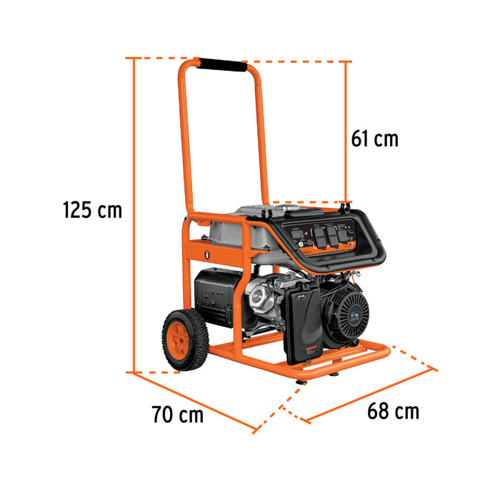 Generador portátil 4.5 kW motor a gasolina, Truper 15343 GEN-45X