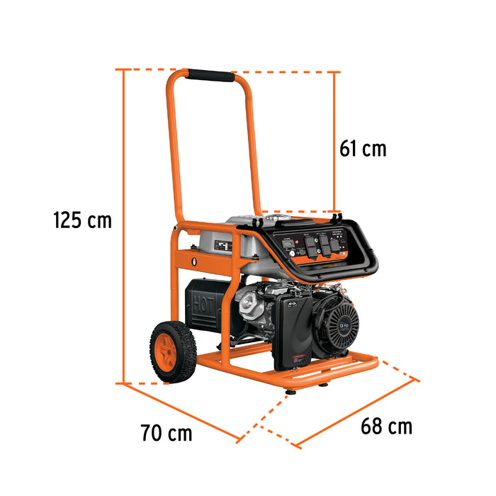 Generador portátil 5.5 kW motor a gasolina, Truper 15344 GEN-55X