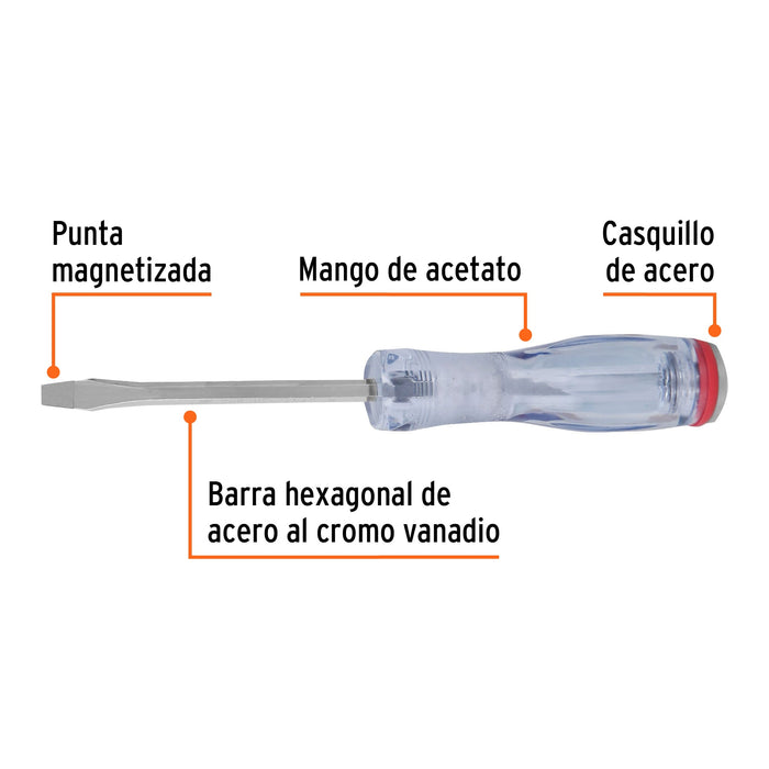 Desarmador plano de golpe 3/16' x 3', Truper Expert 14155