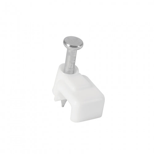 Bolsa con 500 grapas blancas de 3 X 6 mm para cable plano 43044 GPL-5BG
