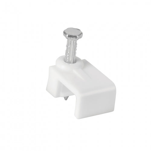 Bolsa con 500 grapas blancas de 5 X 8.5 mm para cable plano 43045 GPL-8BG