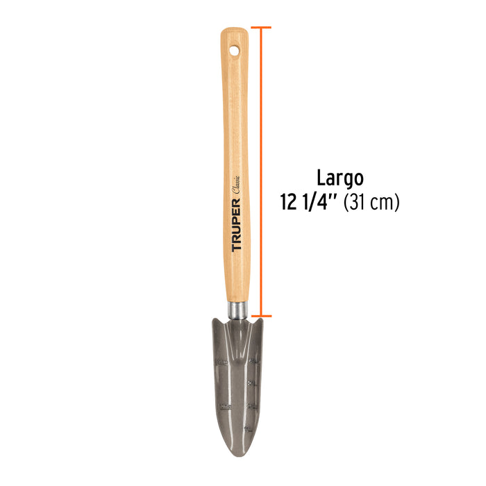 Transplantador para jardín, mango de 12-1/4', Truper 15034 GTL-TR