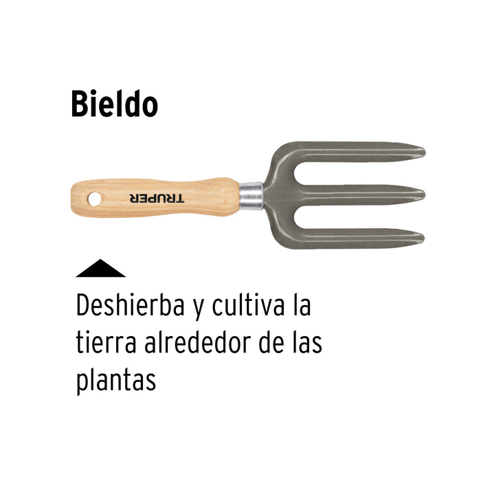 Bieldo para jardín, mango de 6', Truper 15026 GTS-FO