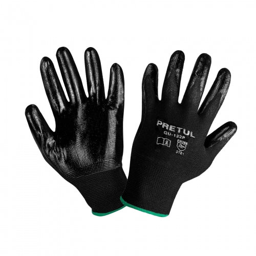 Guantes de nylon recubiertos de nitrilo, M, Pretul 20027 GU-122P