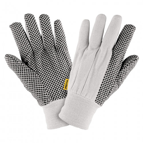 Guantes de algodón con puntos PVC en palma, unitalla, Pretul 20330 GU-455