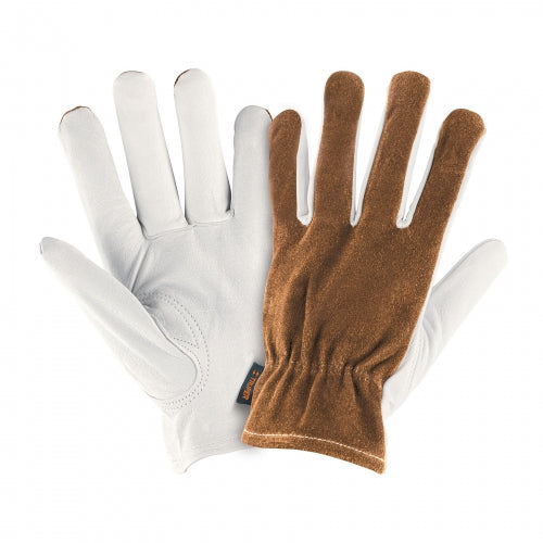 Guantes de piel de cabra con dorso de carnaza, Truper 14288 GU-735