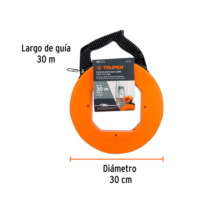 Guía de acero de 30 m para cable, Truper 17752 GUIA-30