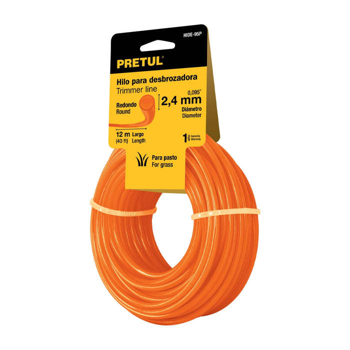 Rollo de hilo para desbrozadora, 2.4 mm x 12 m, Pretul 20024 HIDE-95P