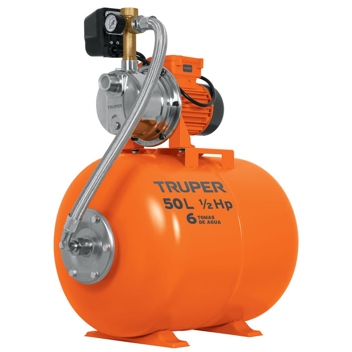 Equipo hidroneumático 50L, bomba jet 1/2 HP, Truper Código: 12254