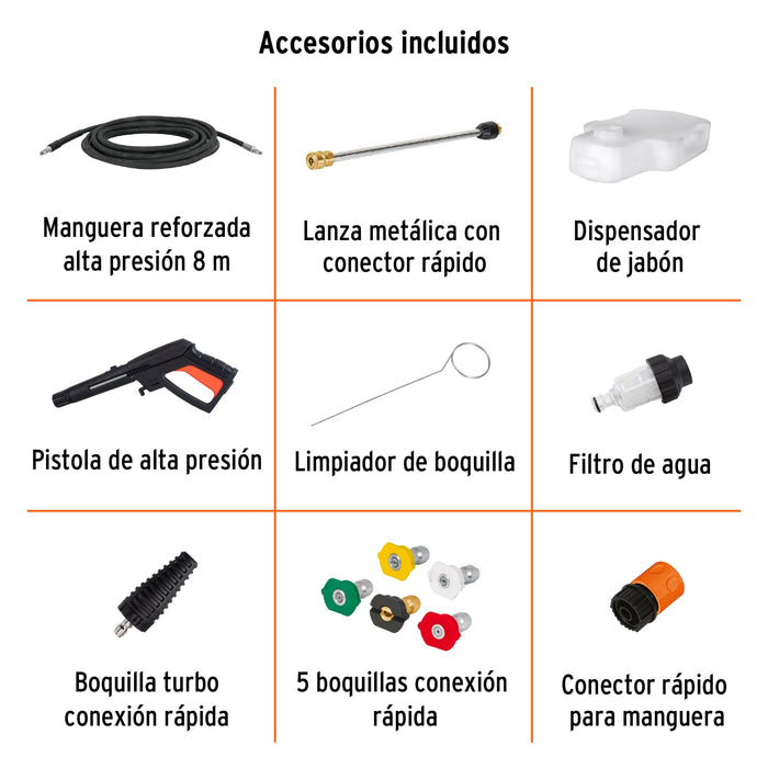 Hidrolavadora eléctrica 2000 PSI, Truper 101595 HILA-2000