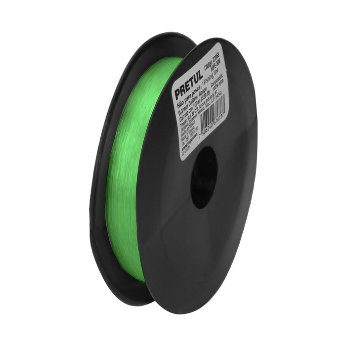 Carrete con 100 m de hilo para pesca verde calibre 0.30 mm 22058 HIPE-30V