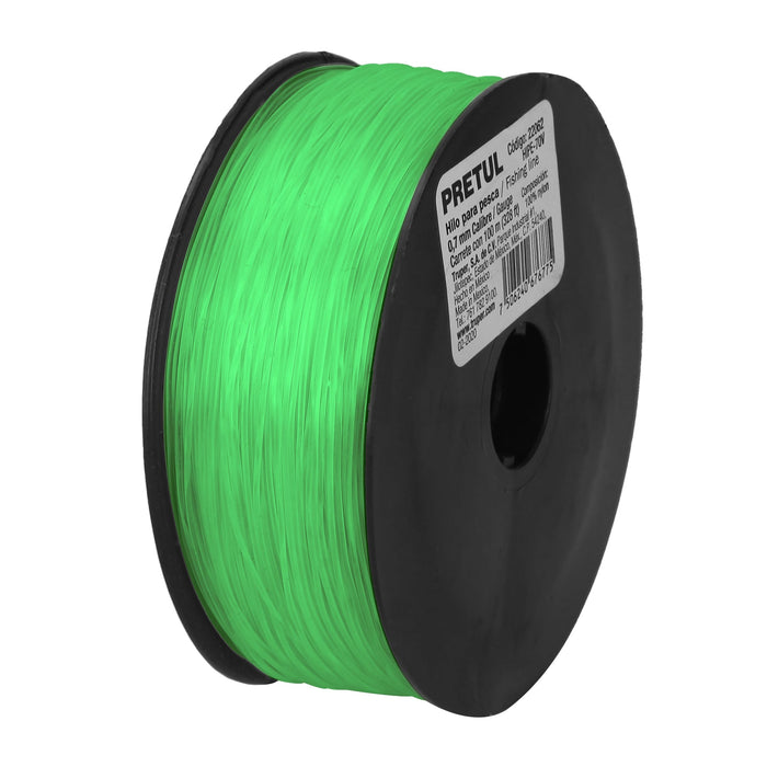 Carrete con 100 m de hilo para pesca verde calibre 0.70 mm 22062 HIPE-70V