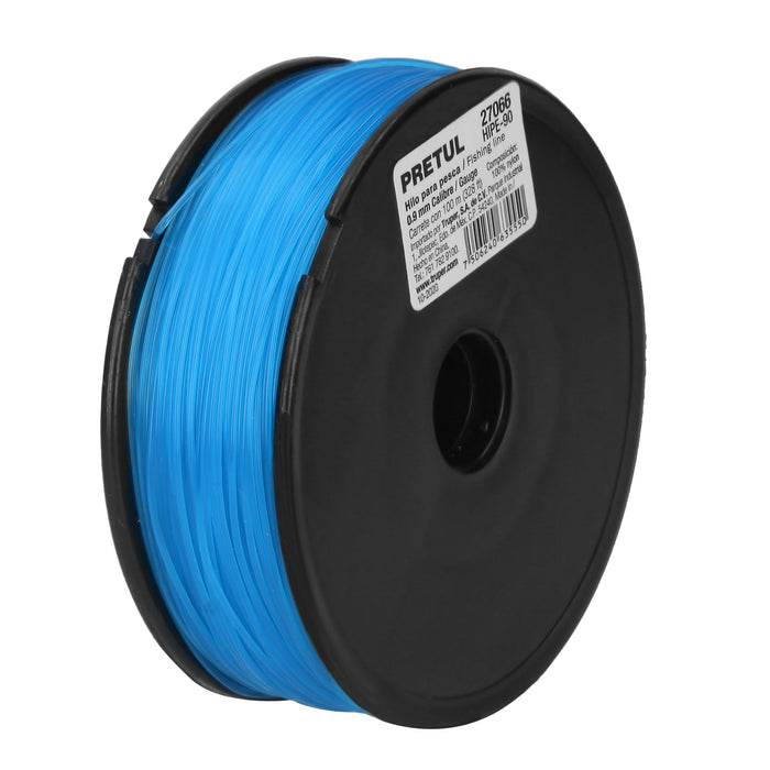 Carrete con 100 m de hilo para pesca azul calibre 0.90 mm 27066 HIPE-90
