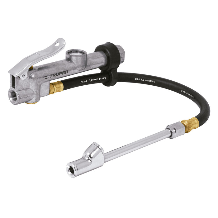 Inflador calibrador de cabeza doble, profesional,1/4' NPT 19028 INFCA