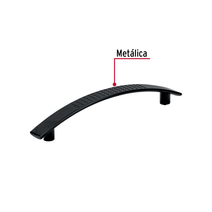 Jaladera de 96mm estilo 'Contempo' acabado negro, Hermex 45641
