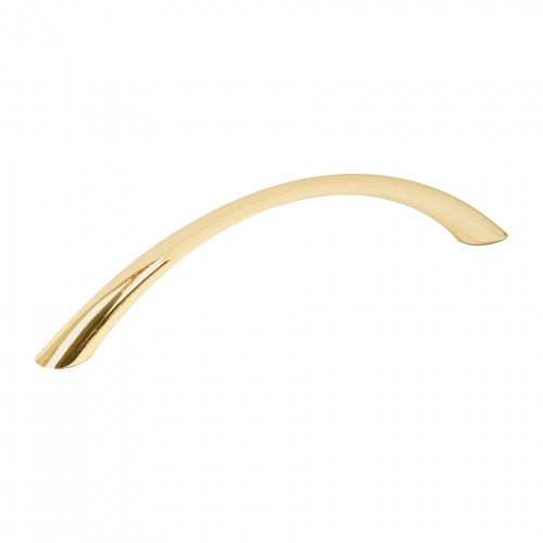 Jaladera metálica de 128mm estilo 'Arco', latón brillante 43825 JAL-0222
