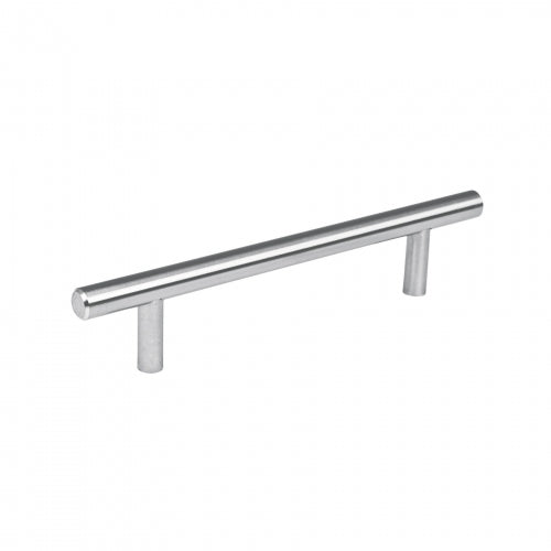 Jaladera de acero, 128 mm estilo 'Cilindro', níquel satinado 43827 JAL-0312