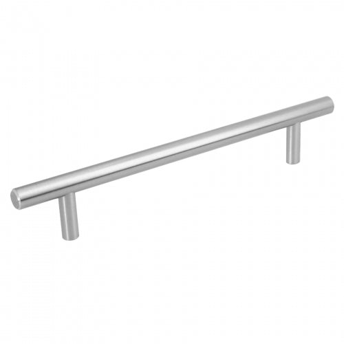 Jaladera de acero 160 mm, estilo 'Cilindro', níquel satinado 43870 JAL-0313