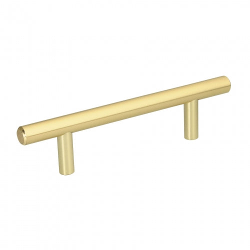 Jaladera de acero, 96 mm estilo 'Cilindro', latón brillante 43830 JAL-0321