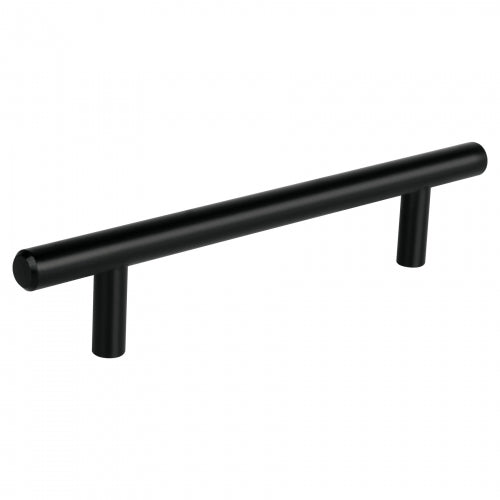 Jaladera de acero 128 mm, estilo 'Cilindro', negro, Hermex 49732 JAL-0362