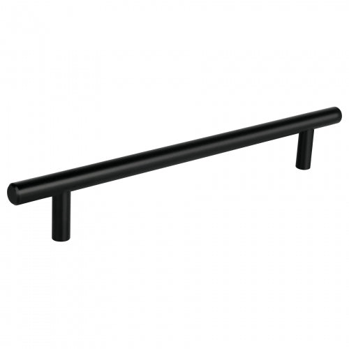 Jaladera de acero 192 mm, estilo 'Cilindro', negro, Hermex 49734 JAL-0364