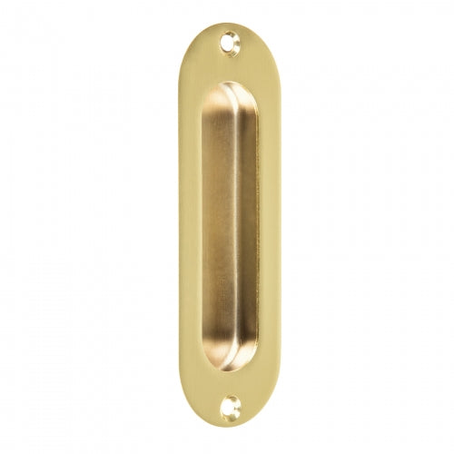 Jaladera de embutir ovalada acabado latón brillante, Hermex 48992 JALE-12