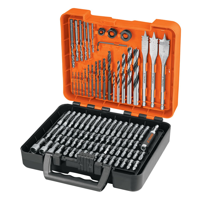 Juego de 100 brocas y puntas en estuche plástico, Truper 100872 JBPUN-100