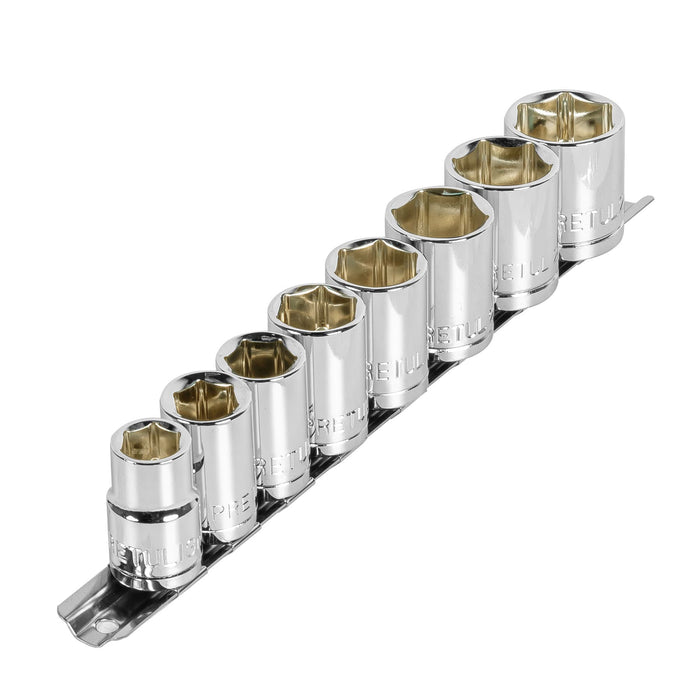 Juego de 8 dados cuadro 1/2' mm, Pretul Código: 21176