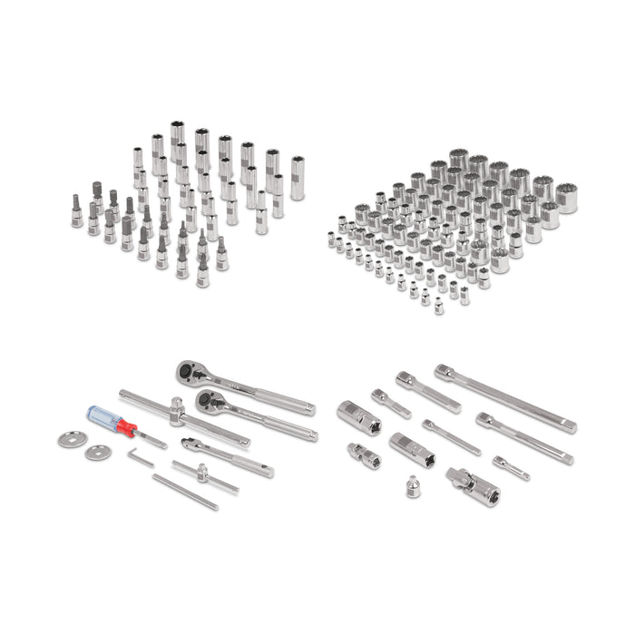 Juego 135 herramientas 1/4', 3/8' y 1/2' std y mm p/mecánico 13975 JD-135MP