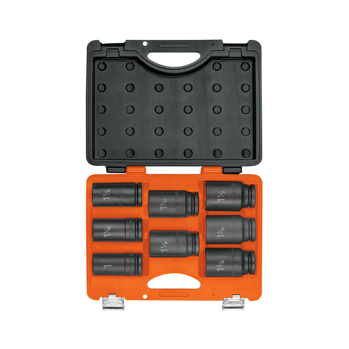 Juego de 8 dados largos cuadro 3/4' de impacto 6 puntas std Código: 100948
