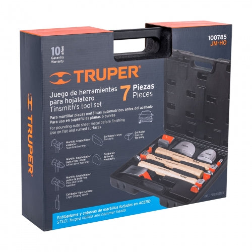 Juego 7 piezas de martillos y entibadores para hojalatero 100785 JM-HO