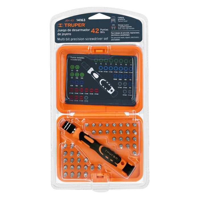 Desarmador de precisión con 42 puntas intercambiables 14163 JOY-43