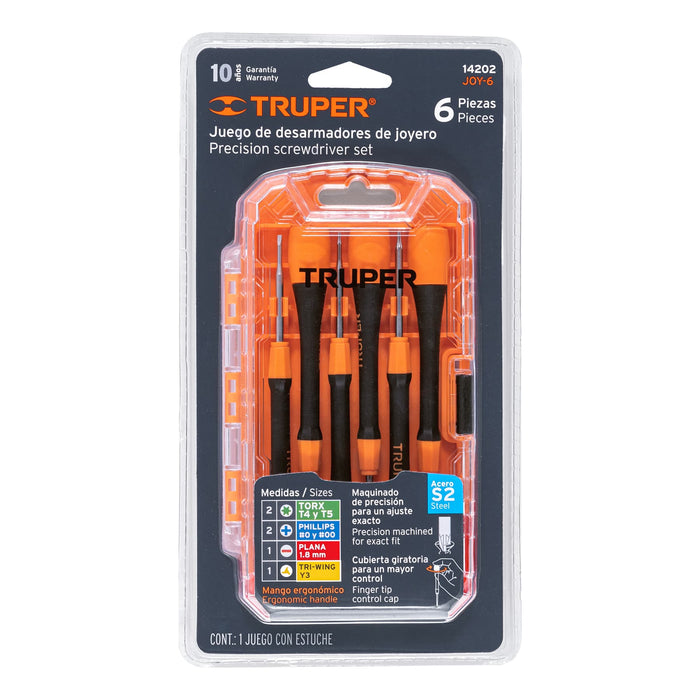 Juego con 6 desarmadores de precisión, Truper 14202 JOY-6