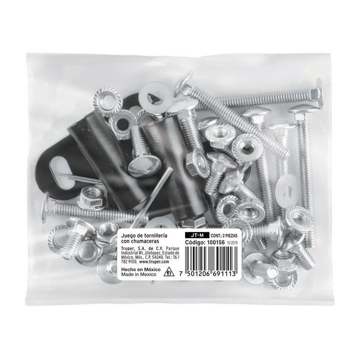 Juego de tornilleria con chumaceras para carretilla TP-8 100156 JT-M
