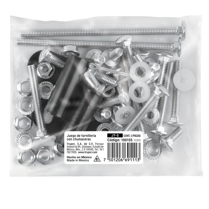 Juego de tornilleria con chumaceras para carretilla CAR-82 100155 JT-S