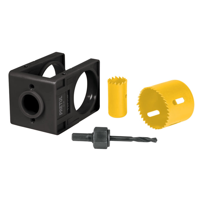 Juego de 4 piezas para instalar cerraduras, Pretul 26038 KIT-4P
