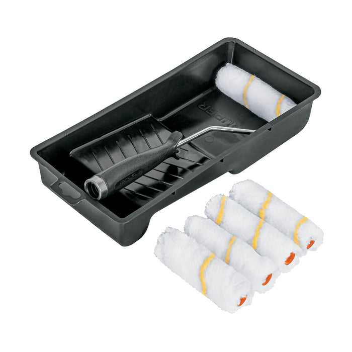 Kit de rodillo para pintar, 4' (maneral, charola y felpa) 15023 KIT-ROPI-420N