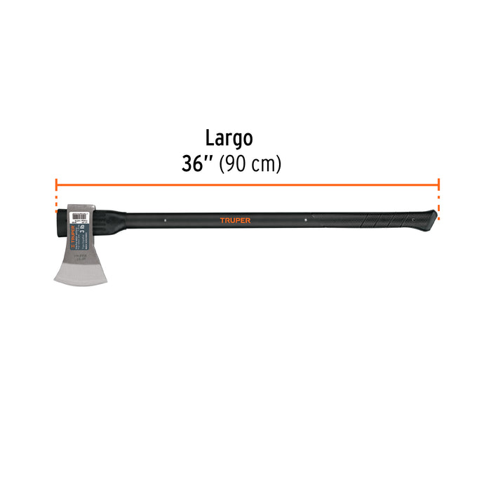 Hacha labor entera 3 lb sin mango, Truper 14996 LE-3